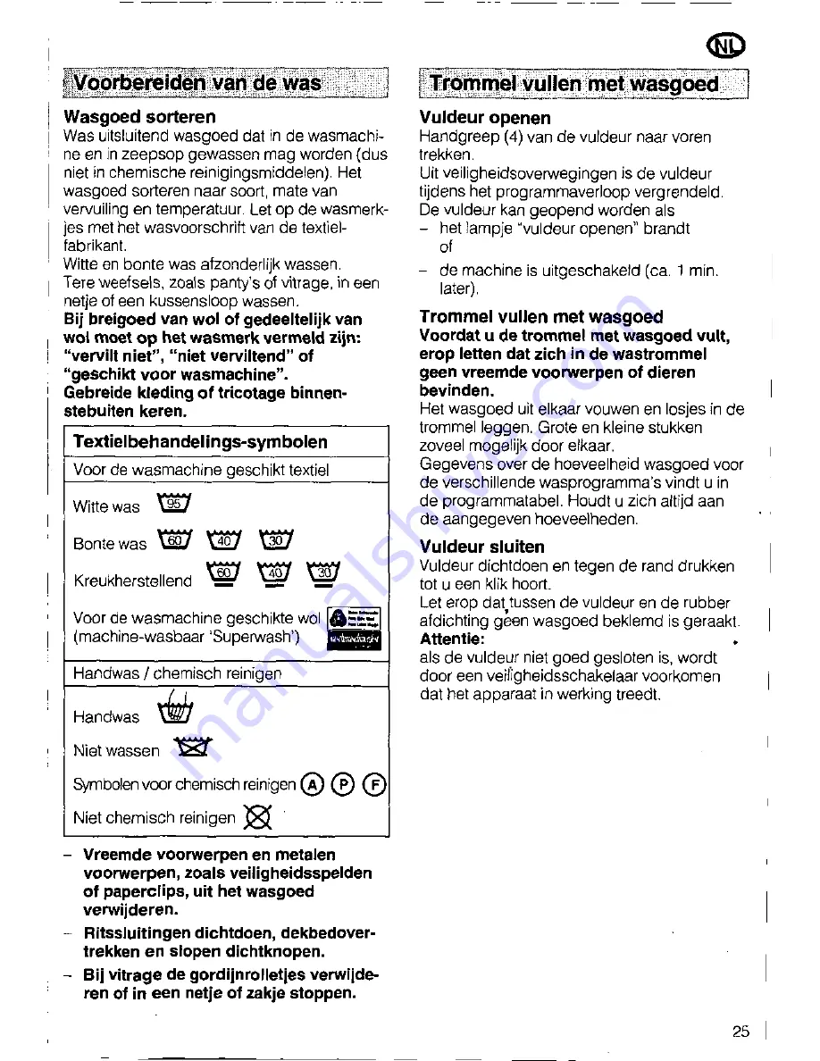 Siemens SIWAMAT PLUS 3773 Operating Instructions Manual Download Page 25