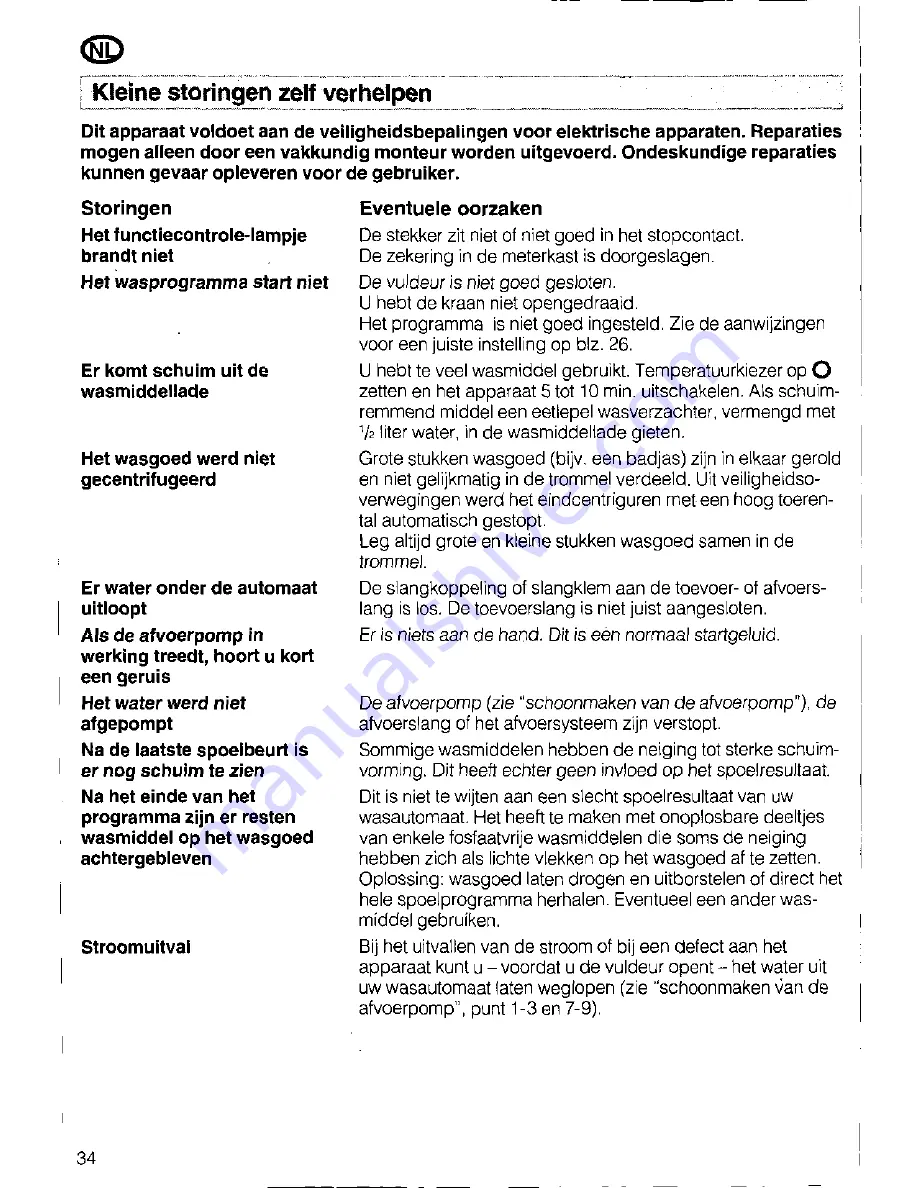 Siemens SIWAMAT PLUS 3773 Operating Instructions Manual Download Page 34