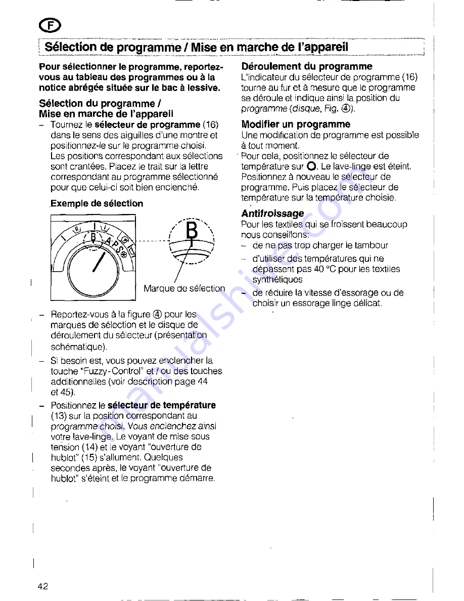 Siemens SIWAMAT PLUS 3773 Operating Instructions Manual Download Page 42