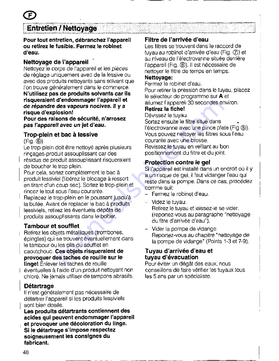 Siemens SIWAMAT PLUS 3773 Operating Instructions Manual Download Page 48