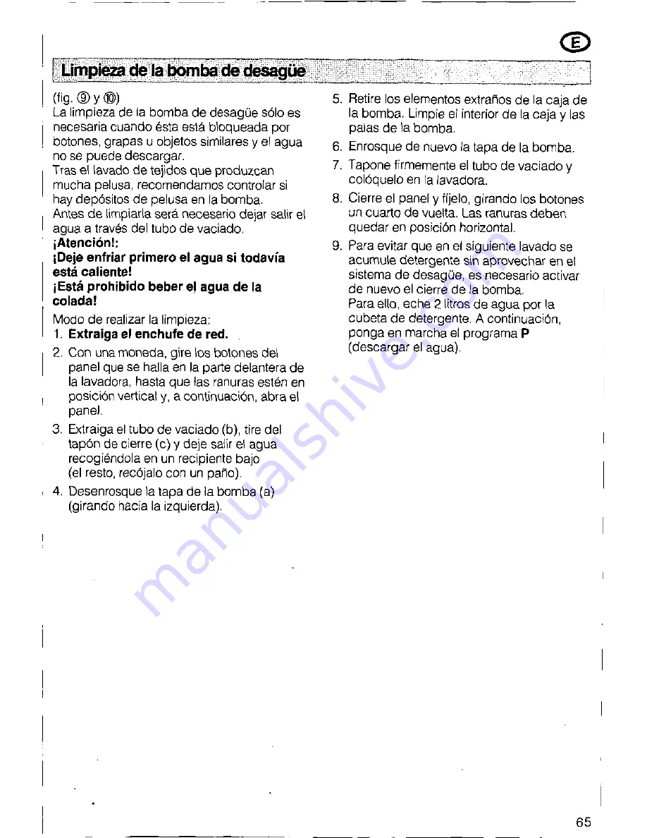 Siemens SIWAMAT PLUS 3773 Operating Instructions Manual Download Page 65