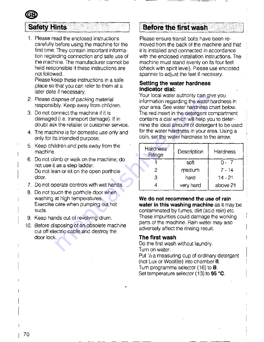 Siemens SIWAMAT PLUS 3773 Operating Instructions Manual Download Page 70