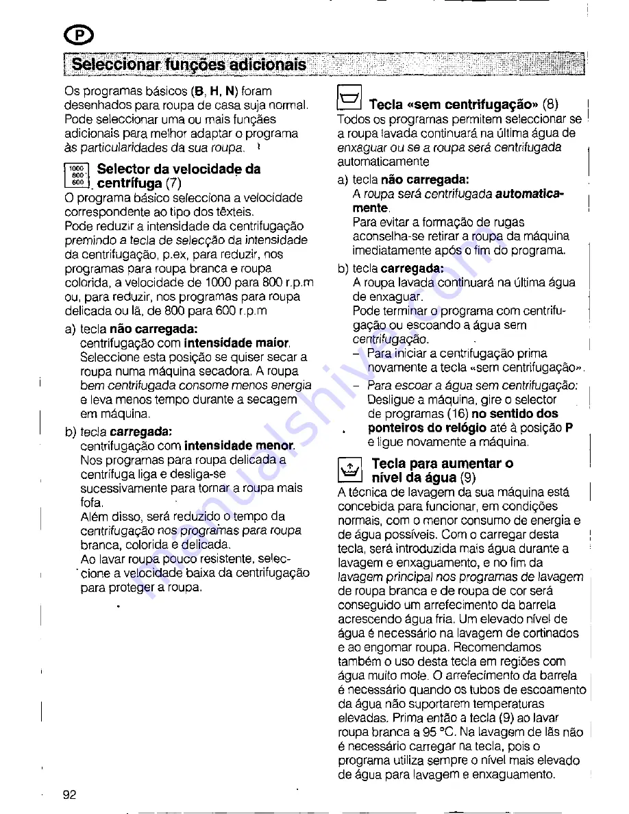 Siemens SIWAMAT PLUS 3773 Operating Instructions Manual Download Page 92