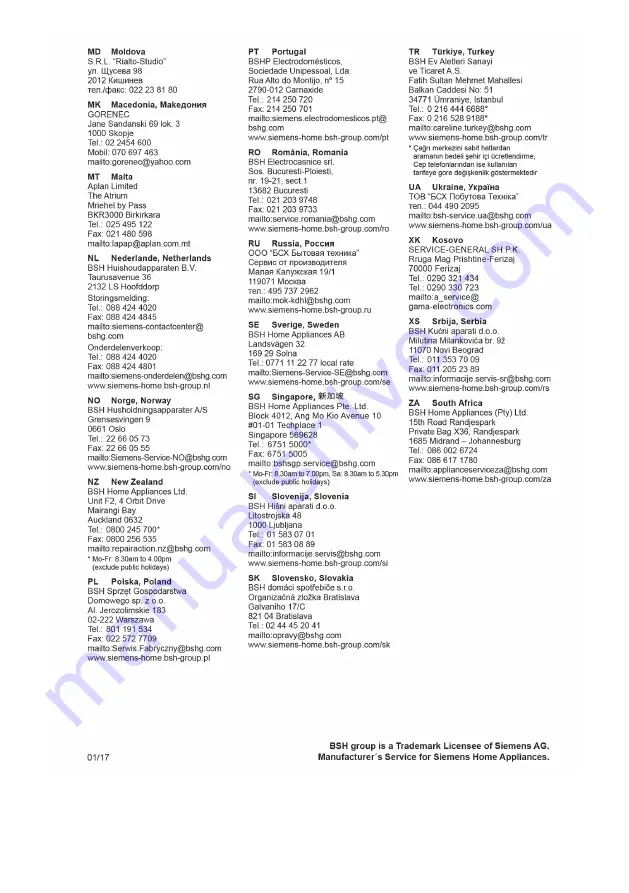 Siemens TI90...HC Series Instruction Manual Download Page 160