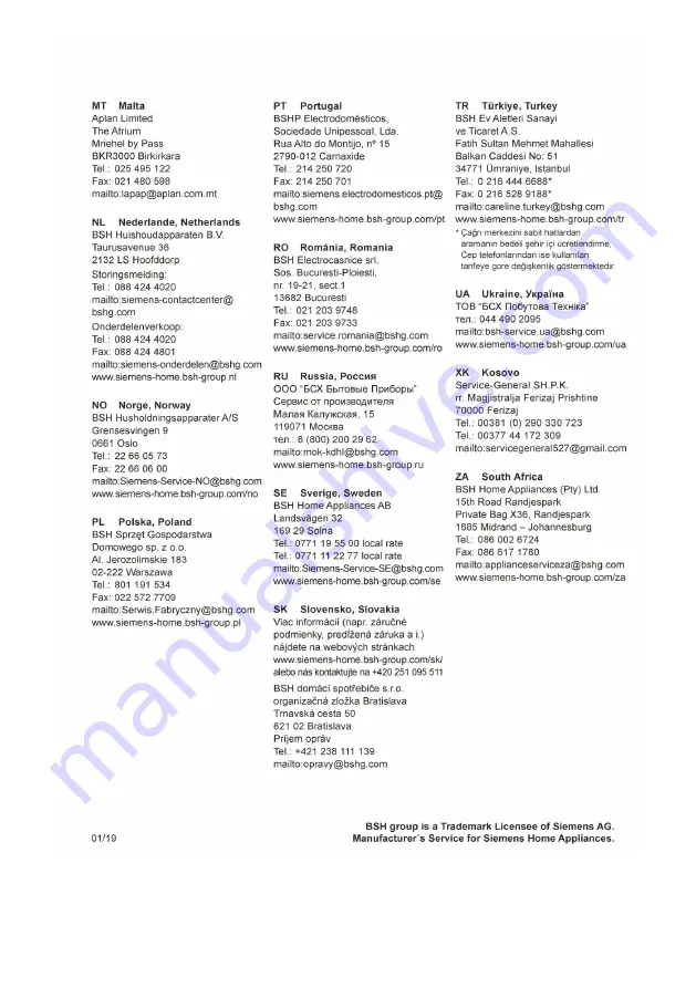 Siemens TI921Series Instruction Manual Download Page 223