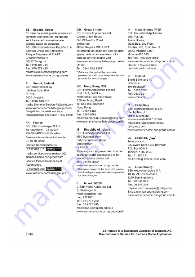 Siemens TI955 connect Series Instruction Manual Download Page 231