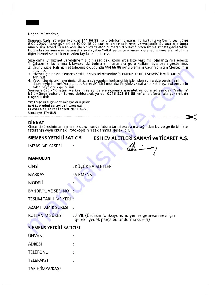 Siemens TN10100 Operating Instructions Manual Download Page 44