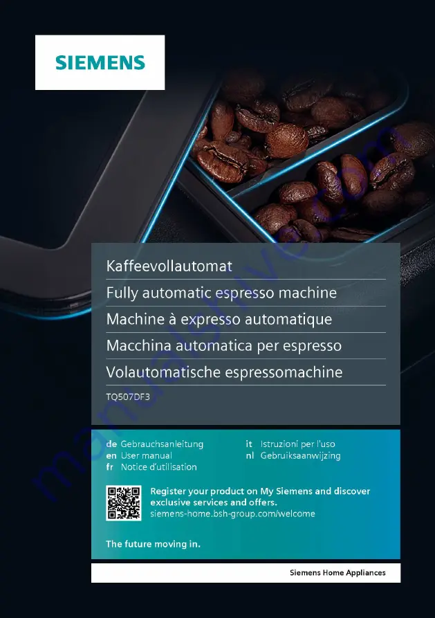 Siemens TQ507DF3 User Manual Download Page 1