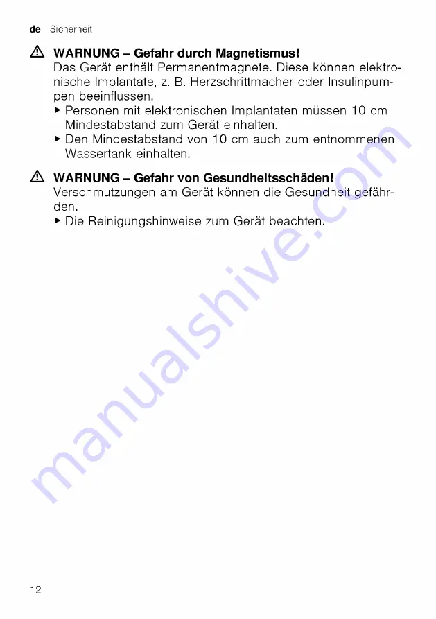 Siemens TQ507DF3 User Manual Download Page 12