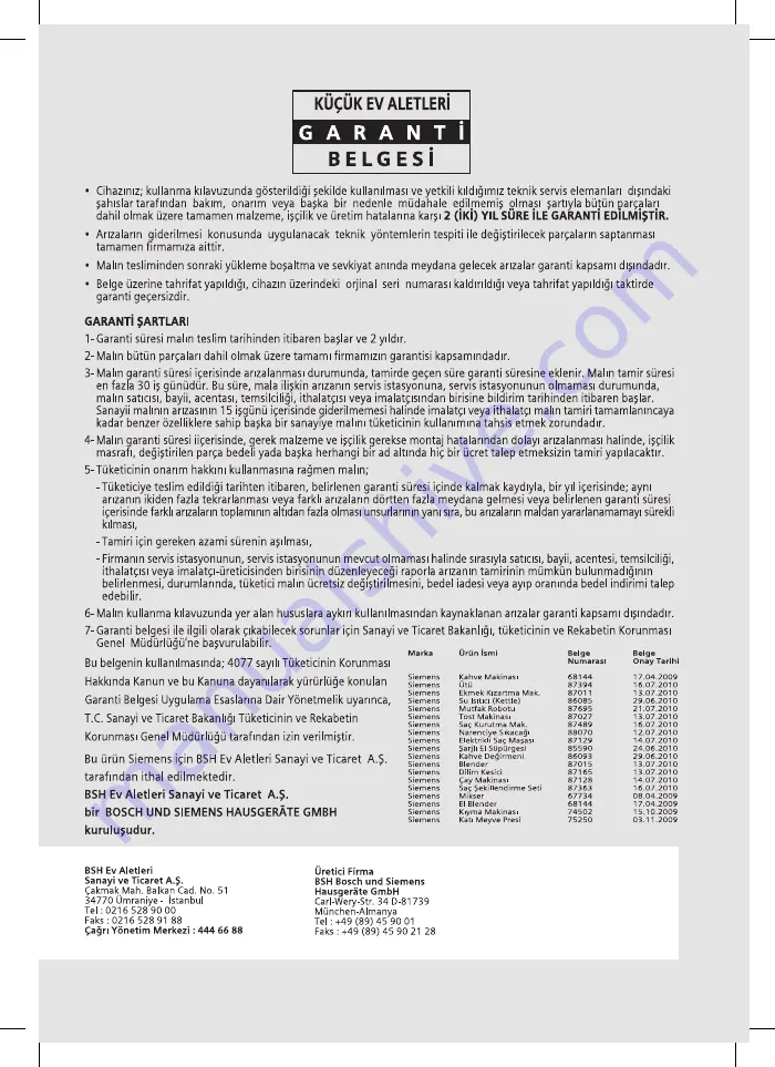 Siemens TT 86 Series Instruction Manual Download Page 45