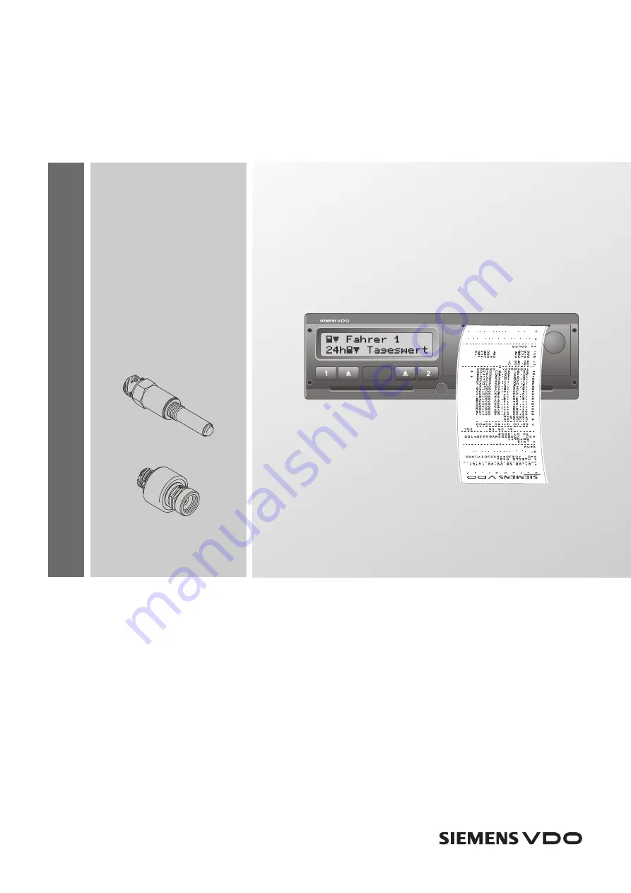 Siemens VDO DTCO 1381 Technical Description Download Page 1