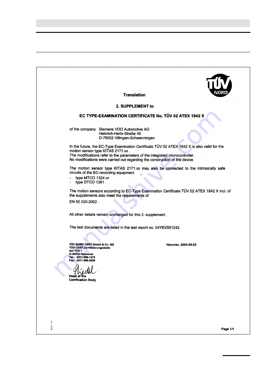 Siemens VDO DTCO 1381 Technical Description Download Page 151