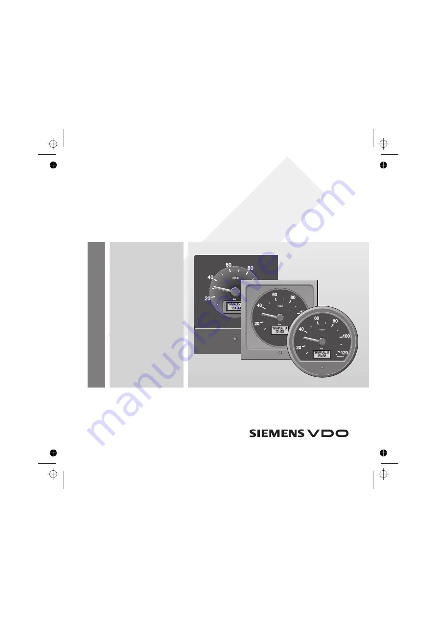 Siemens VDO E-Tacho 1323.01 Operating Instructions Manual Download Page 1