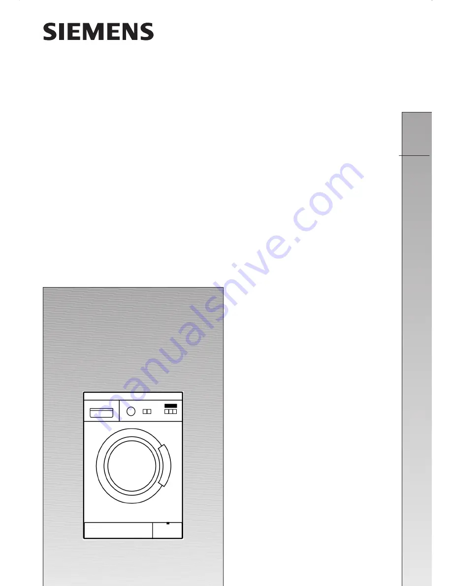 Siemens WM08E260BC Instructions For Installation And Use Manual Download Page 1