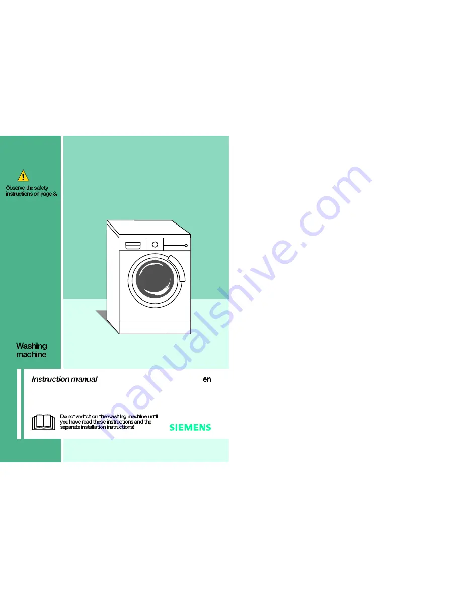 Siemens WM14S7B1EU Instruction Manual Download Page 10