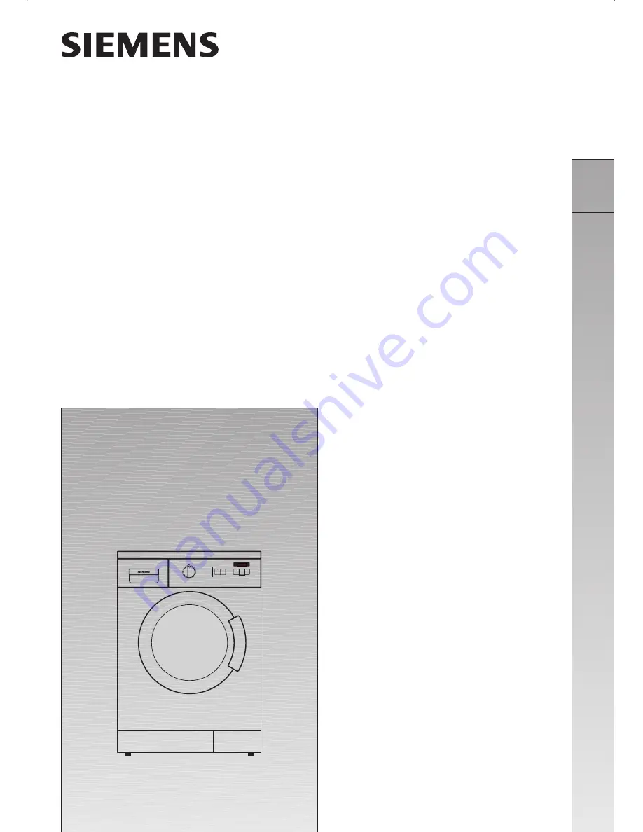 Siemens WS09X260HK Operating And Installation Instructions Download Page 1