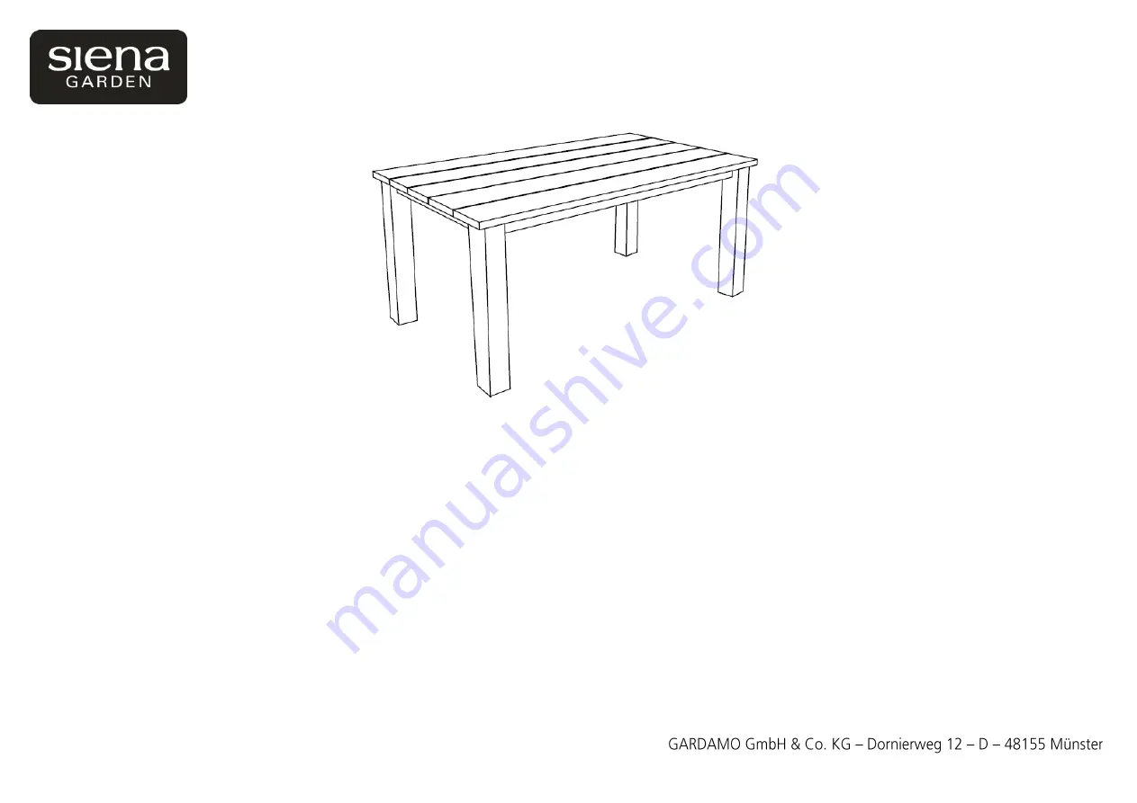 siena GARDEN Columbus 120.029 Скачать руководство пользователя страница 1