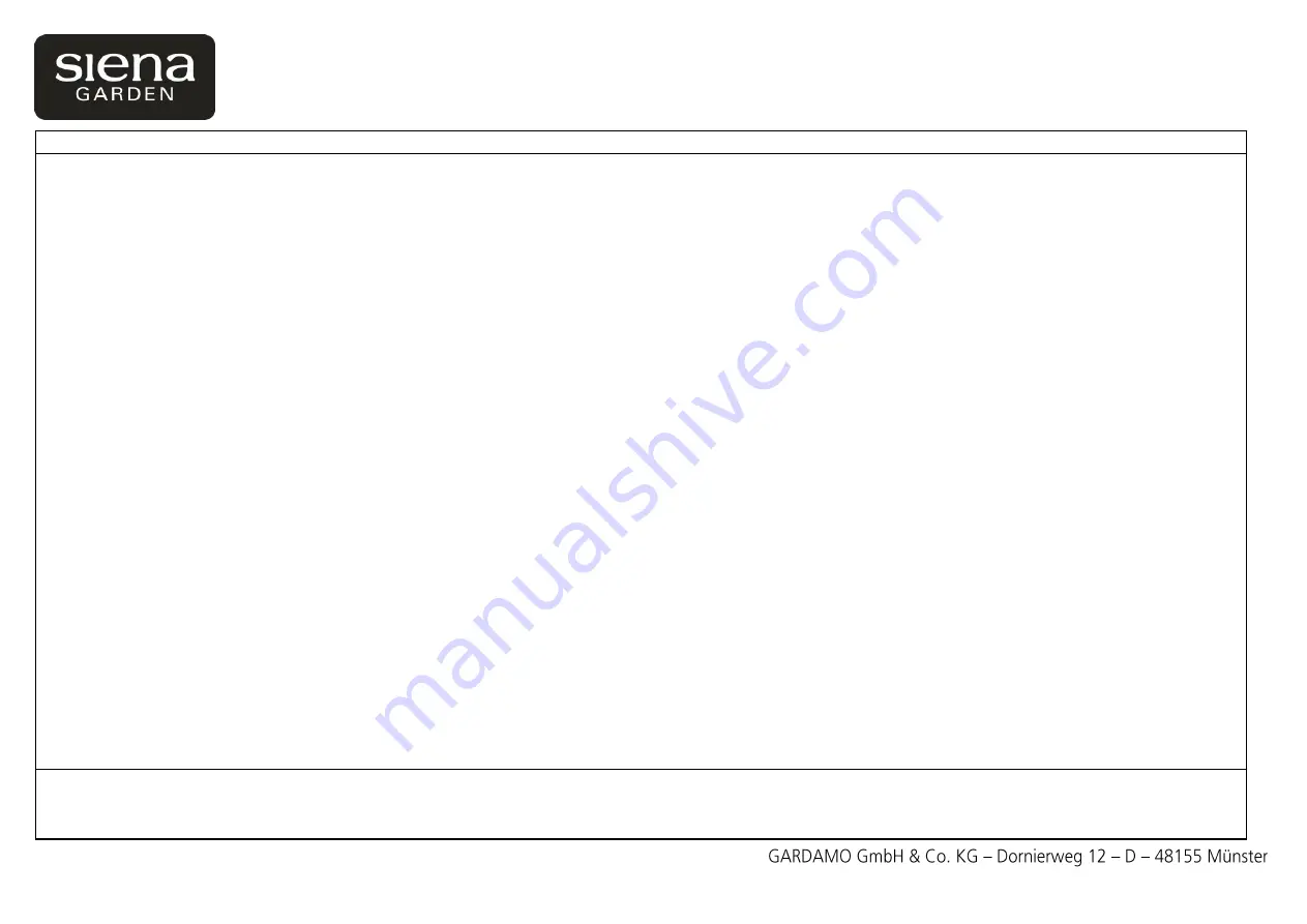 siena GARDEN Falun 120.569 Assembly Instruction Download Page 3