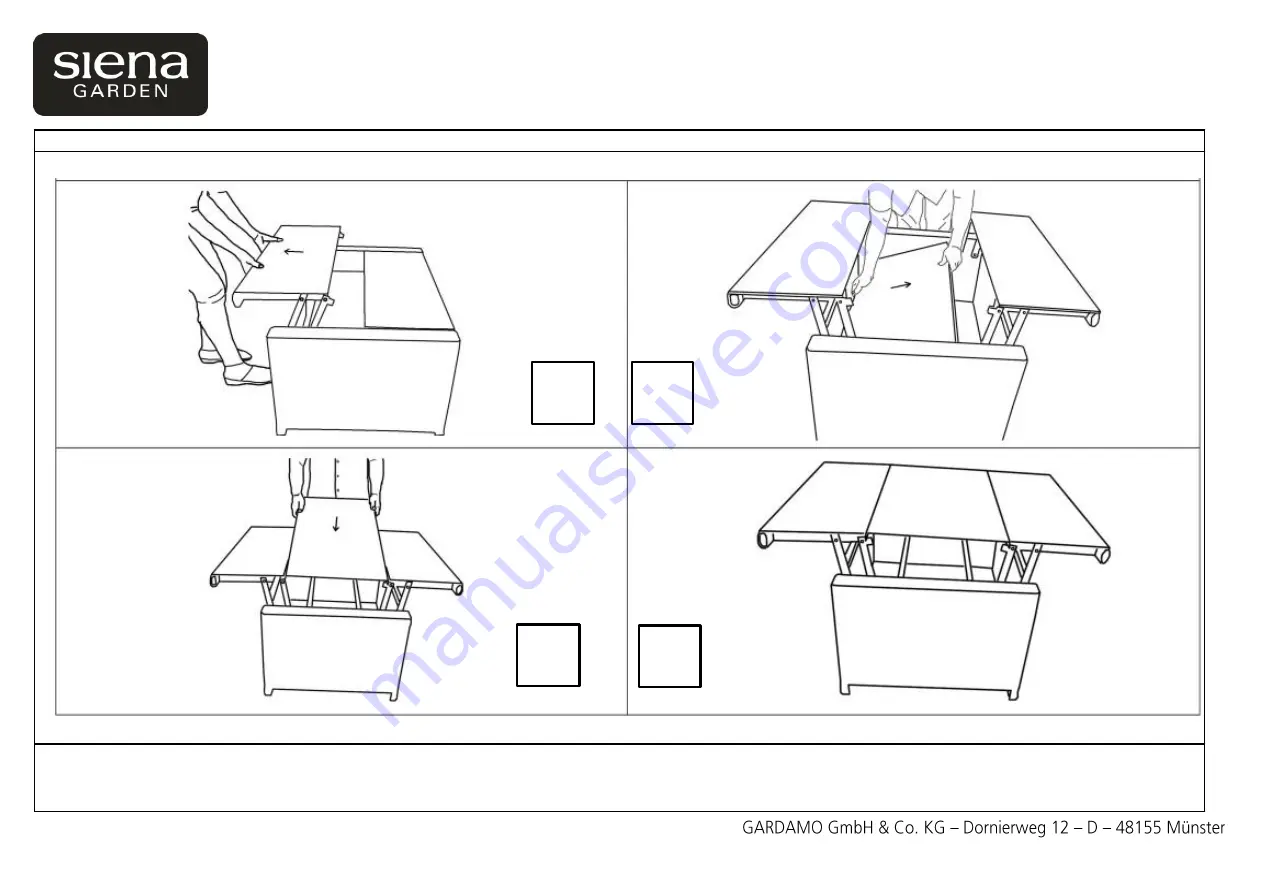 siena GARDEN Teramo Folding table 227.135 Скачать руководство пользователя страница 2