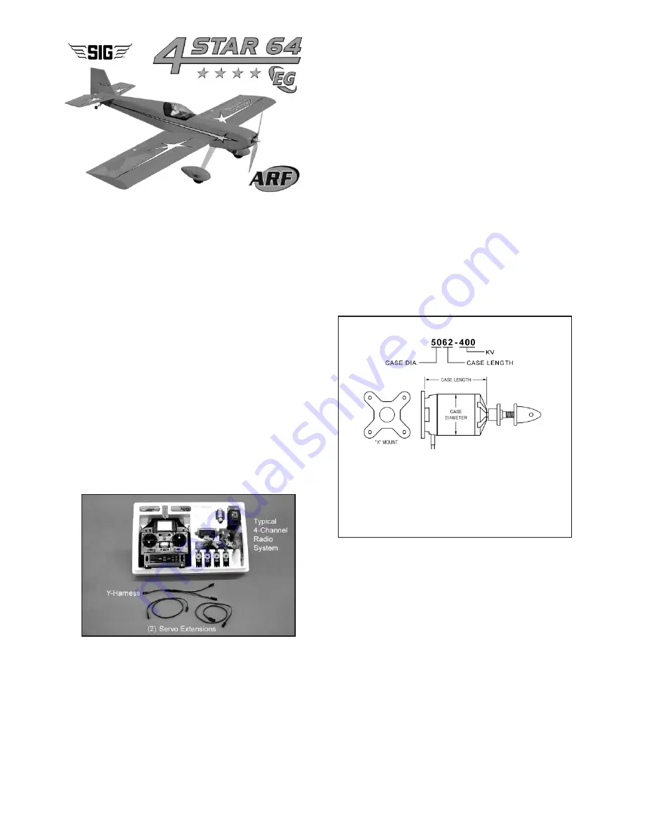 SIG 4-STAR 64 EG ARF Assembly Manual Download Page 2