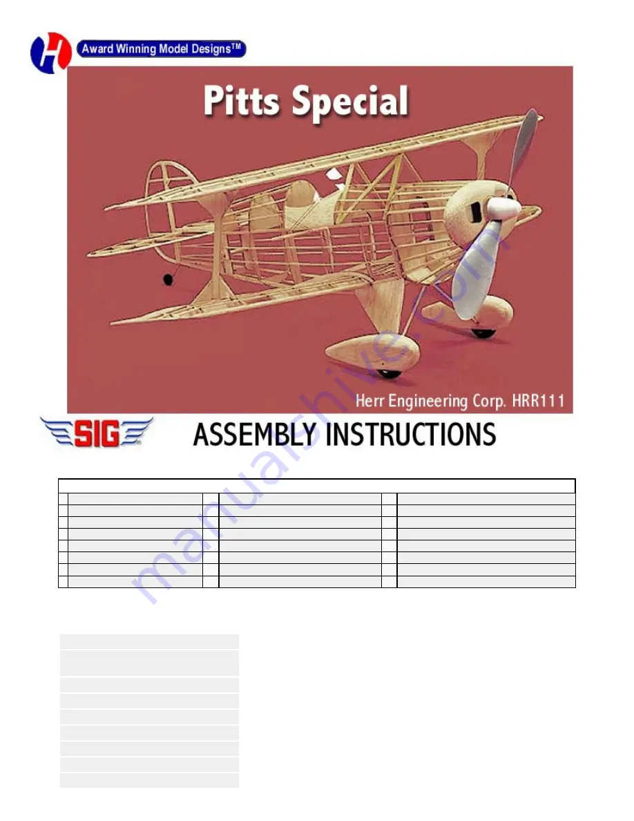 SIG HRR111 Assembly Instruction Manual Download Page 1