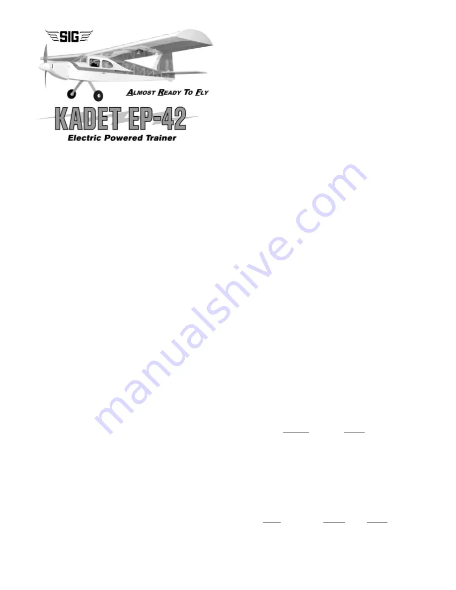 SIG KADET EP-42 Manual Download Page 1