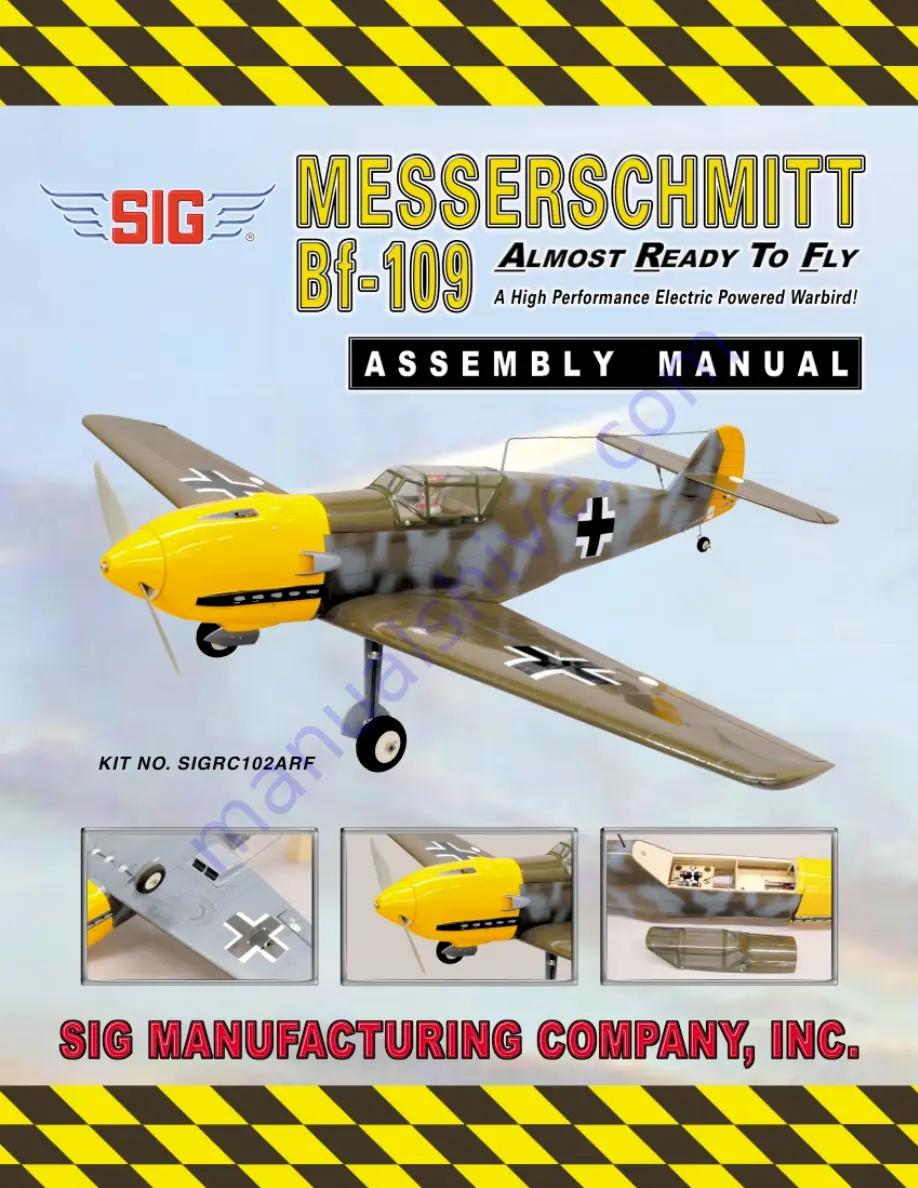 SIG MESSERSCHMITT Bf-109 Assembly Manual Download Page 1