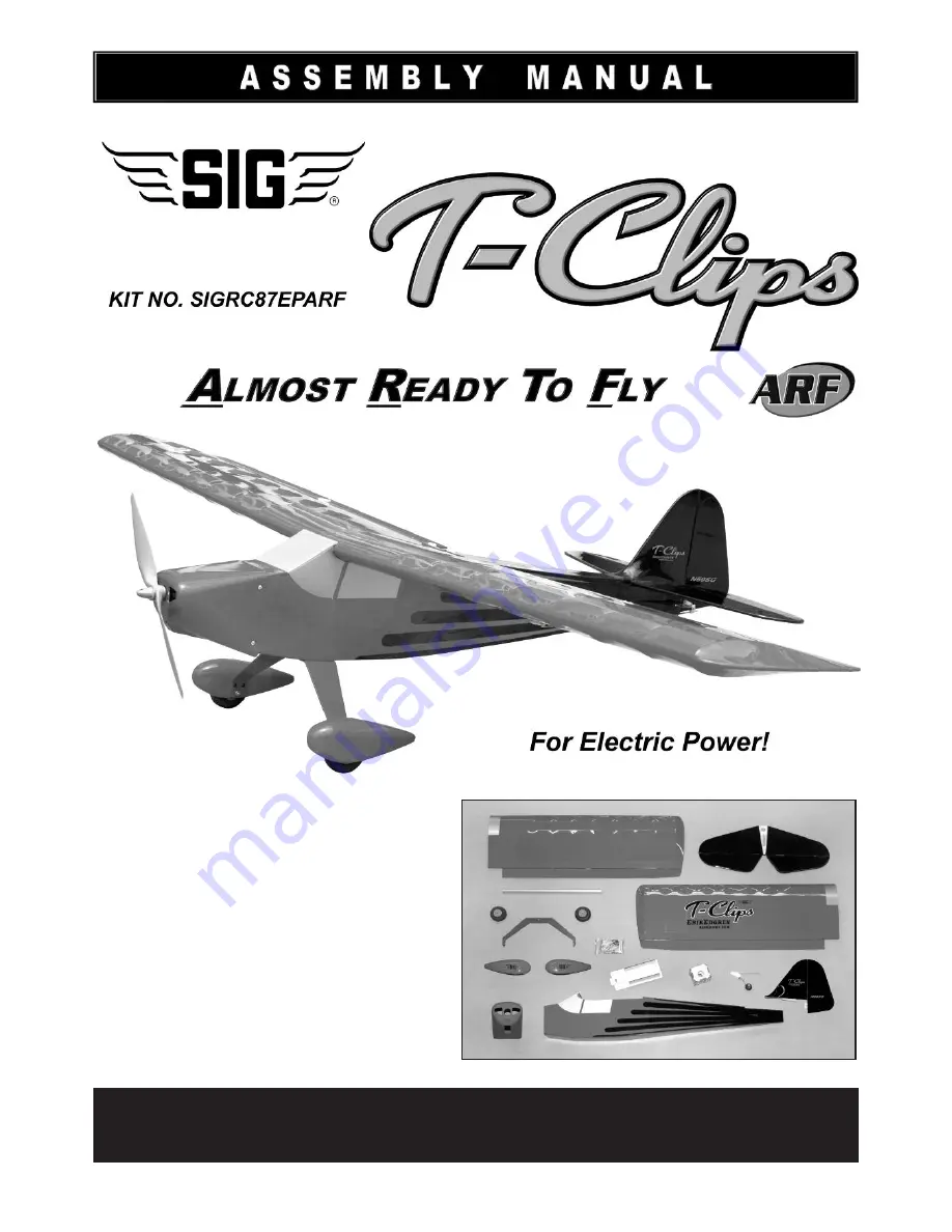 SIG T-Clips EP ARF Assembly Manual Download Page 1