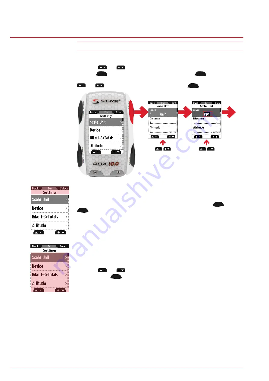 Sigma ROX 10.0 GPS Operating Instructions Manual Download Page 16