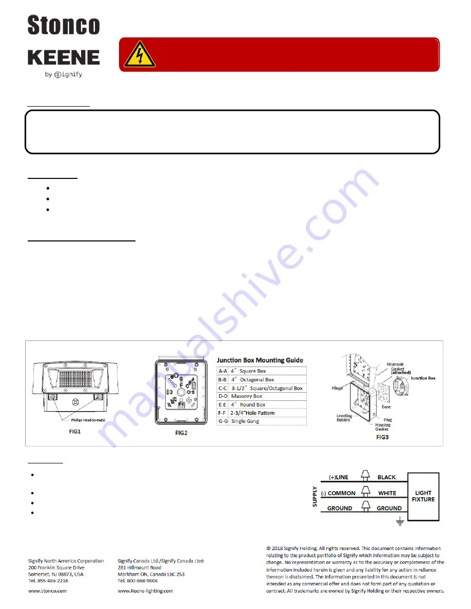 SIGNIFY Stonco Keene Installation Instructions Download Page 1