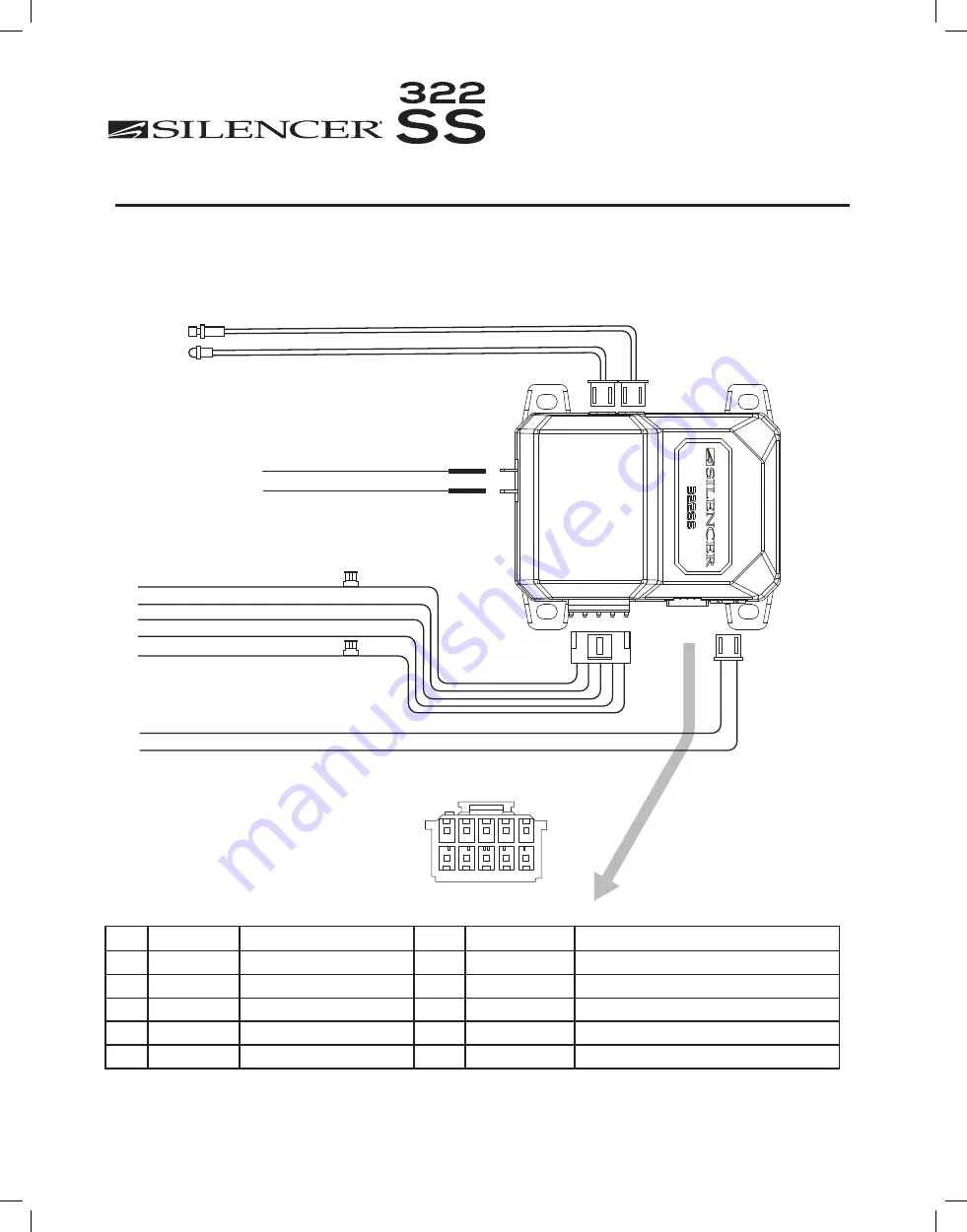 Silencer 322SS Quick Reference Install Manual Download Page 1