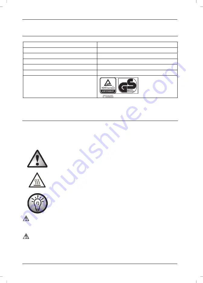 Silvercrest 104359 User Manual And Service Information Download Page 6