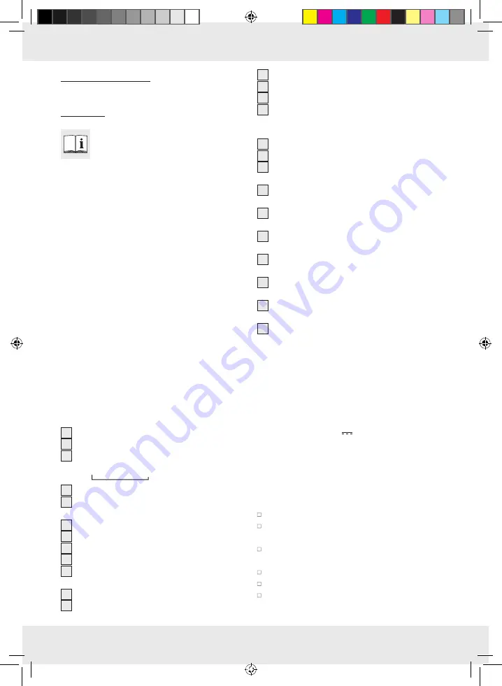 Silvercrest 104631 Operation And Safety Notes Download Page 36