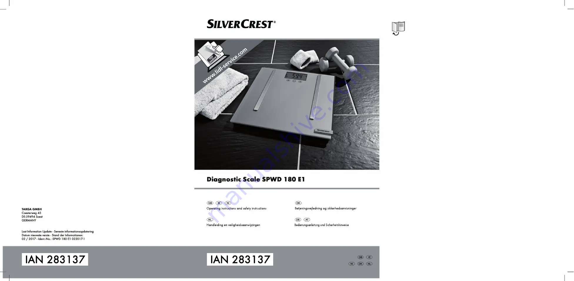 Silvercrest 283137 Operating Instructions And Safety Instructions Download Page 1