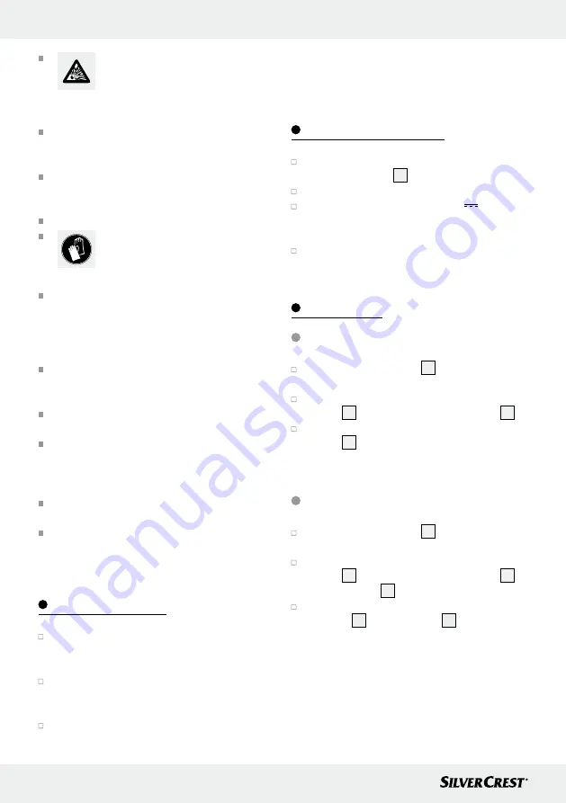 Silvercrest 31168 Operation And Safety Notes Download Page 8