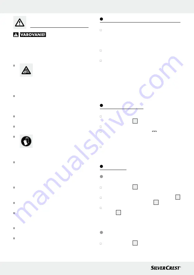 Silvercrest 31168 Operation And Safety Notes Download Page 42