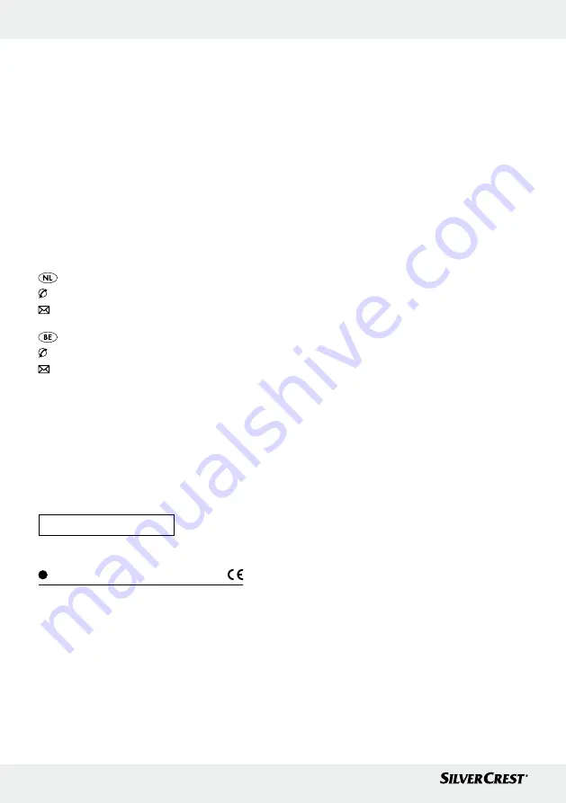 Silvercrest 338567 2001 Operation And Safety Notes Download Page 70