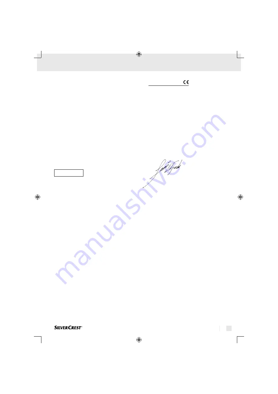 Silvercrest 63865 Translation Of Original Operation Manual Download Page 21