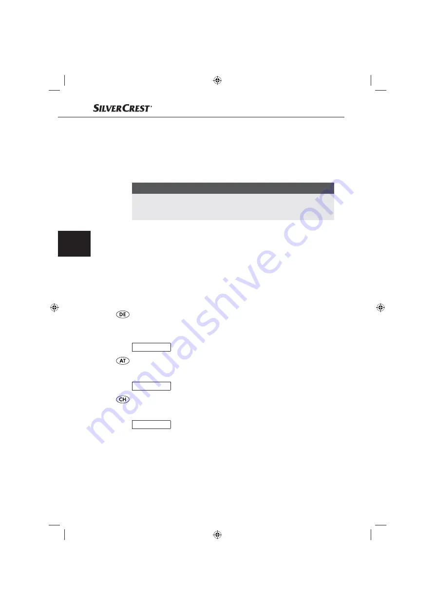 Silvercrest 71364 Operating Instructions Manual Download Page 52