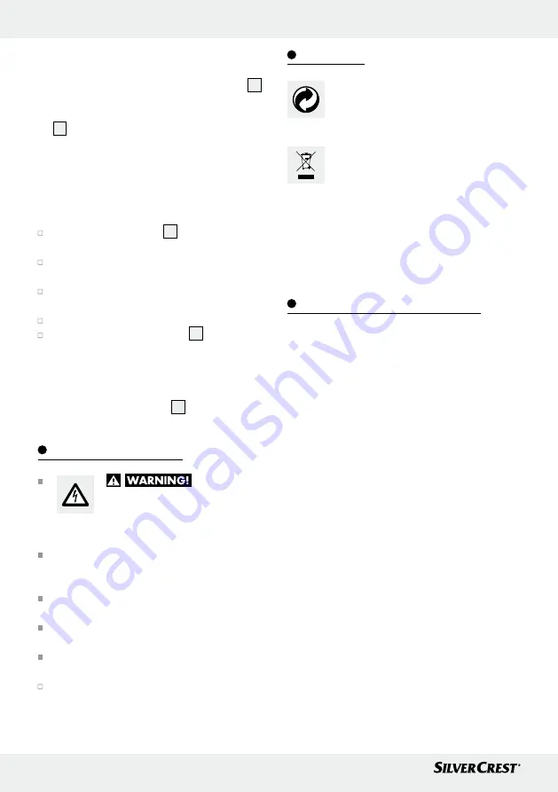 Silvercrest 97784 Operation And Safety Notes Download Page 9