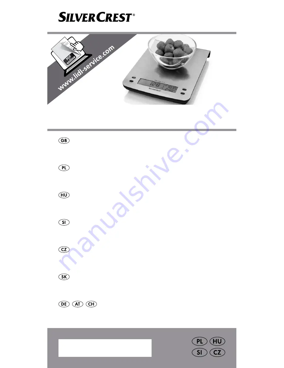 Silvercrest IAN 107261 Operation And Safety Notes Download Page 1