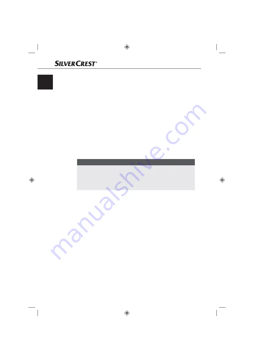 Silvercrest KH809 Operating Instructions Manual Download Page 10