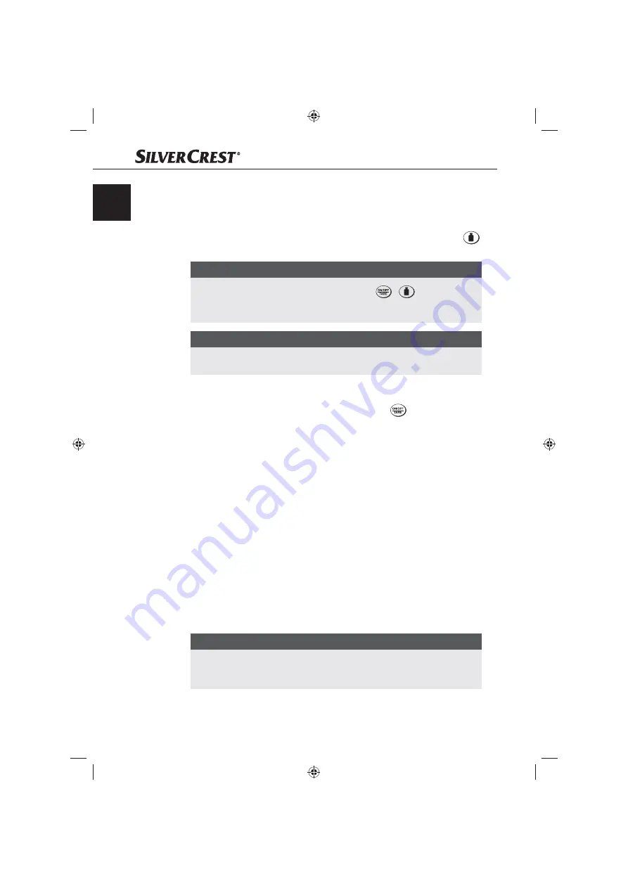 Silvercrest KH809 Operating Instructions Manual Download Page 12