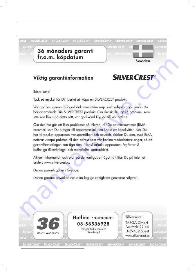 Silvercrest MTS 2218 User Manual And Service Information Download Page 63