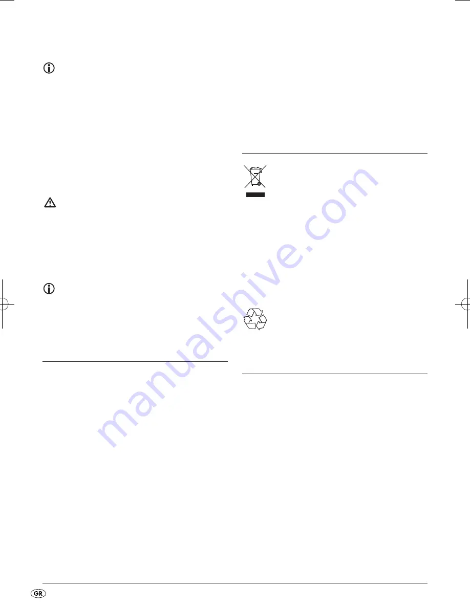 Silvercrest SFW 250 A1 Operating Instructions Manual Download Page 40