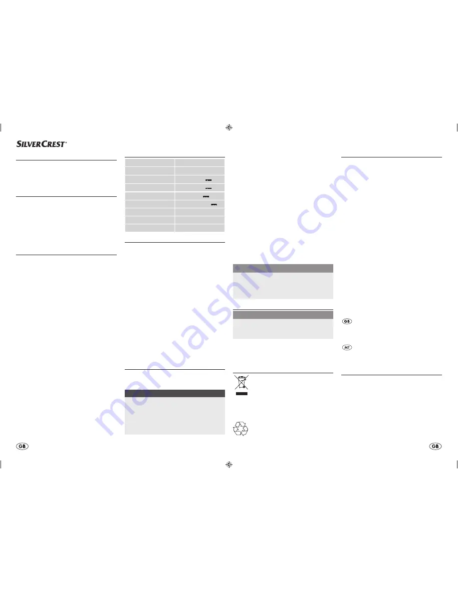 Silvercrest SLM 11 A1 User Manual Download Page 4