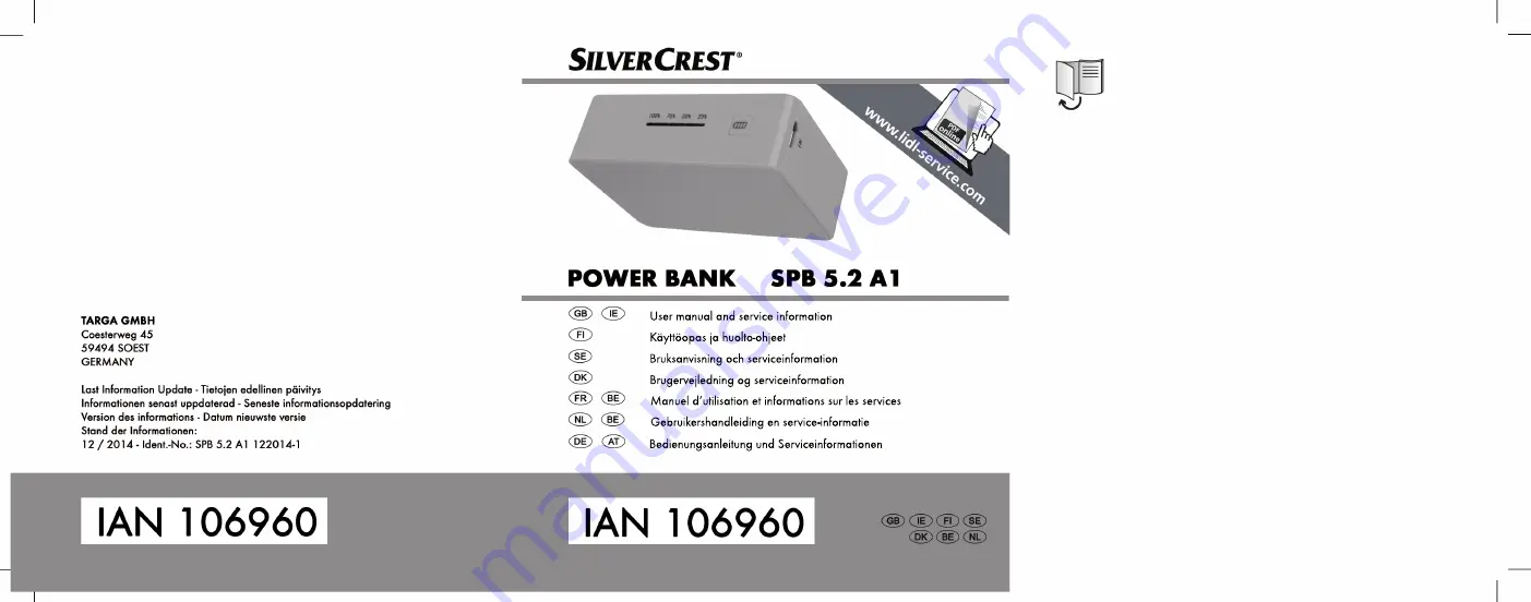 Silvercrest SPB 5.2 A1 Скачать руководство пользователя страница 1