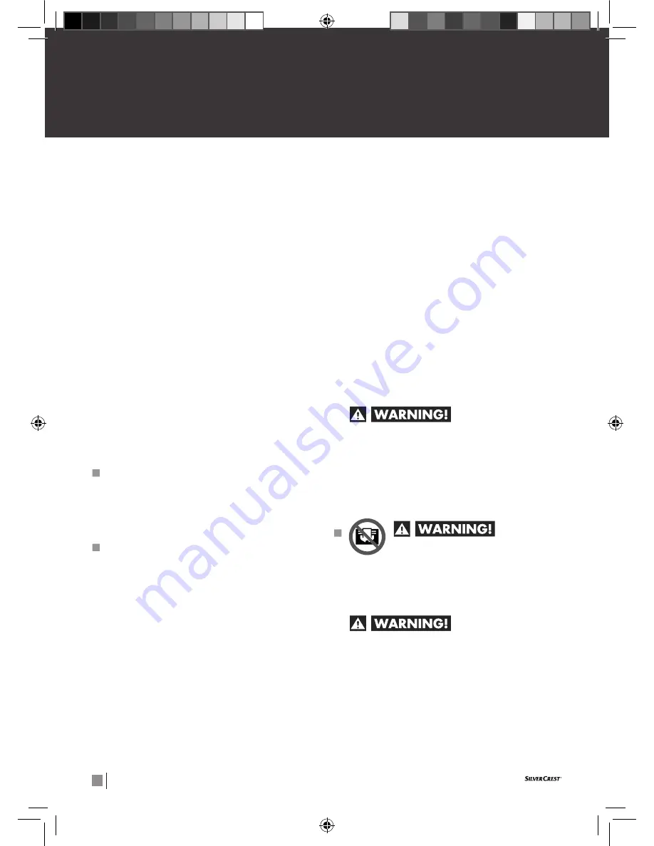 Silvercrest SWG 500 A1 Operation And Safety Notes Download Page 18