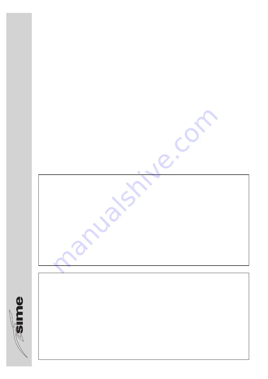 Sime 8058540 Manual Download Page 2