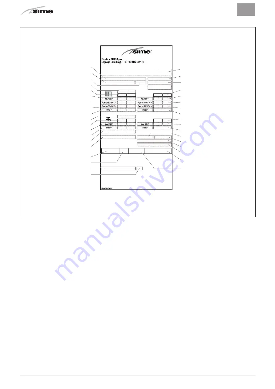 Sime 8114216 Installation And Servicing Instructions Download Page 70